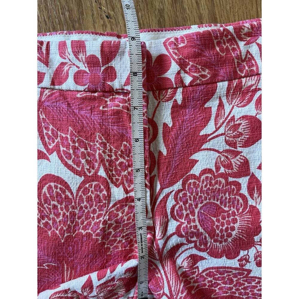 J Crew Pink White Floral Textured Chino Shorts Size 10 - Picture 7 of 9